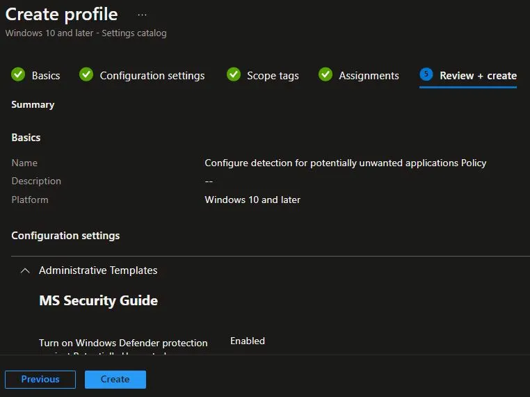 Detect Potentially Unwanted Applications using Intune Fig.7