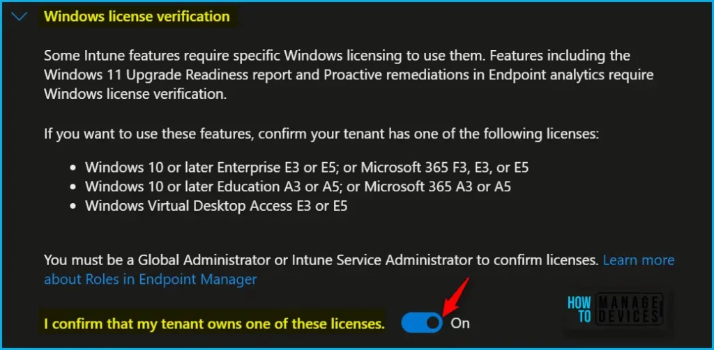 Enable Windows Diagnostic Data and Licensing Usage from Intune Fig.3