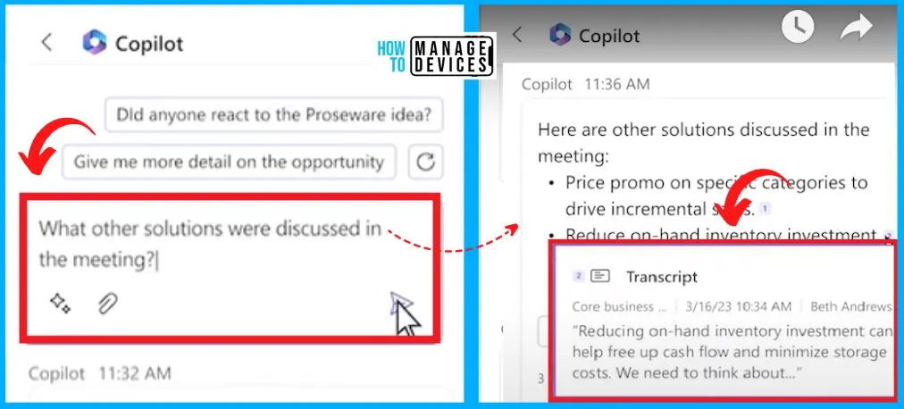 Copilot in Teams for Meeting Recap with Personalized Citations from the Transcript - fig. 5 - Creds to MS