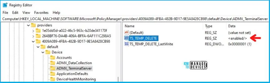 Do not delete temp folders upon exit Policy Using Intune Fig.10