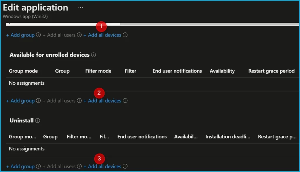 Publish Win32 Apps as Available to Intune using device groups Fig 3