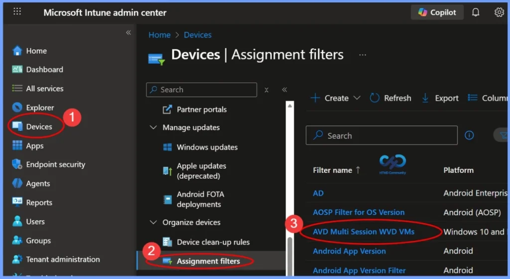 How to Check Associated Assignments for Intune Filters - Fig.1