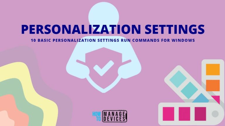 10 Basic Personalization Settings Run Commands for Windows