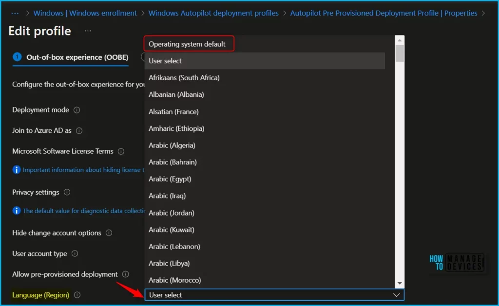 Keyboard Layout Prompt in Windows Autopilot OOBE Process Fig.3