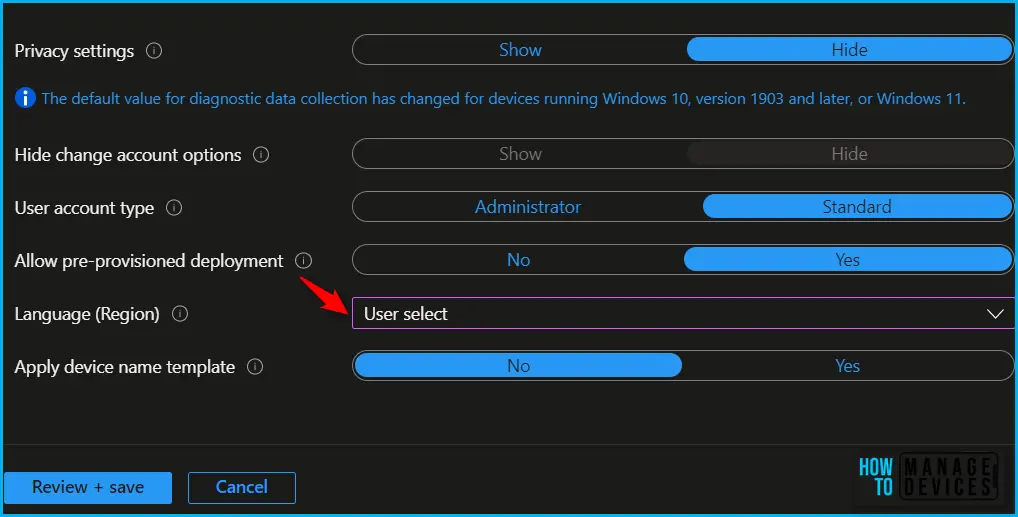 Keyboard Layout Prompt in Windows Autopilot OOBE Process Fig.5