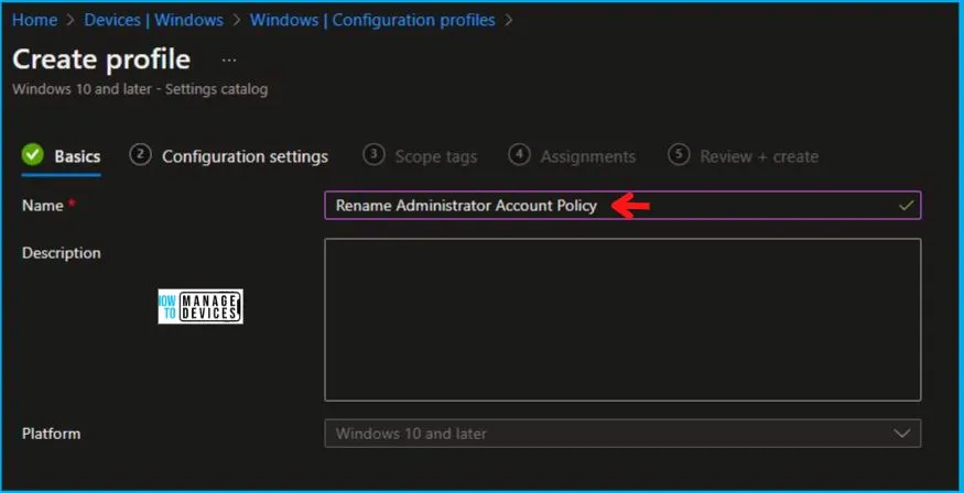 Rename Administrator Account Policy Using Intune Fig.2