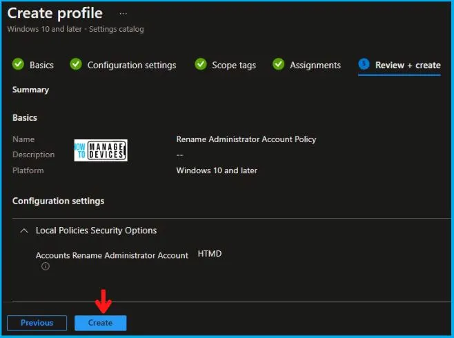 Rename Administrator Account Policy Using Intune Fig.7