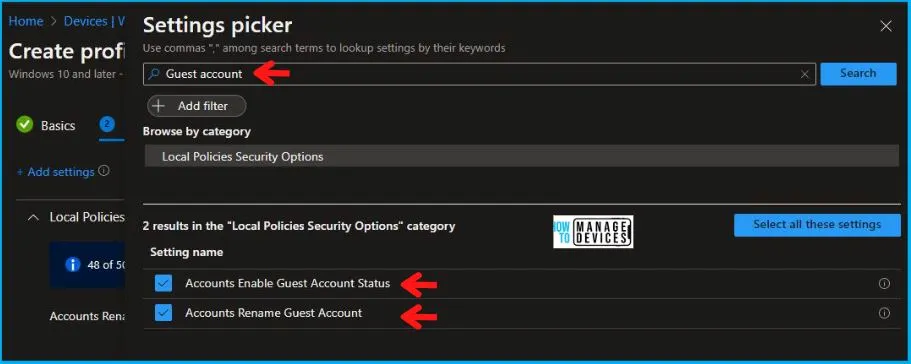 Rename the Guest Account Name Using Intune Fig.4