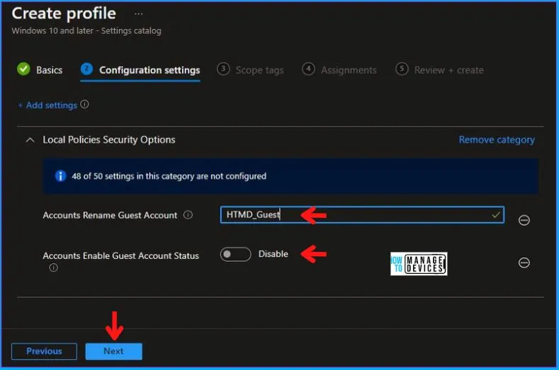 Rename the Guest Account Name Using Intune Fig.5