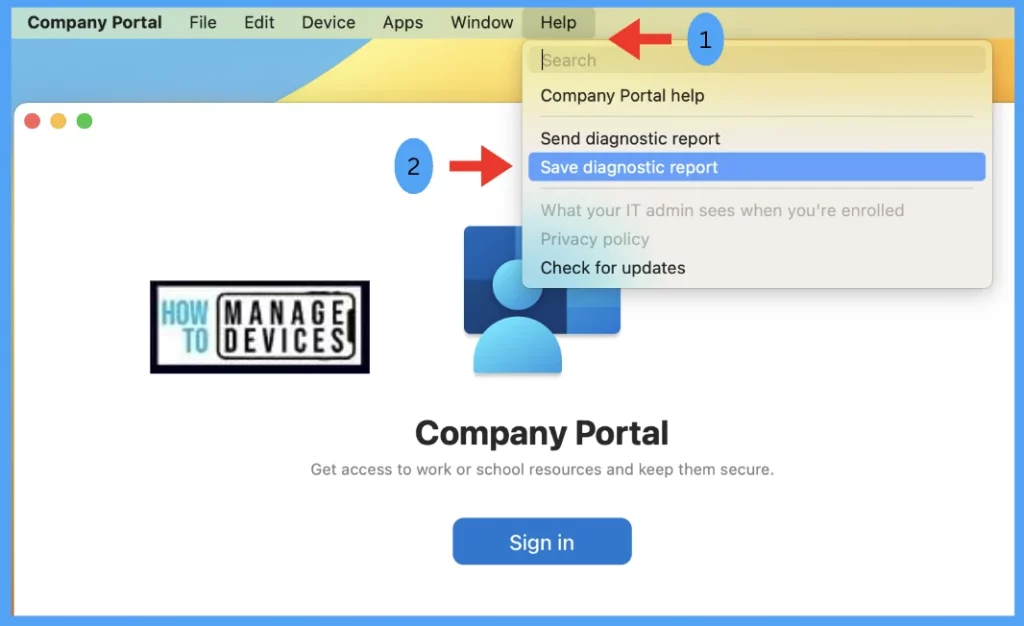 How to collect Intune logs from MacOS devices Fig. 2