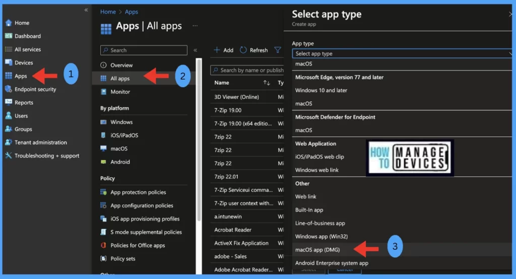 How to deploy DMG apps in macOS using Intune Fig.1