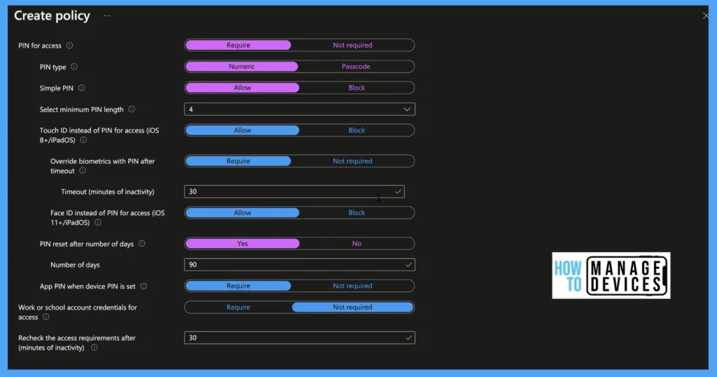 Create Intune App Protection Policies for iOS iPadOS Fig:5