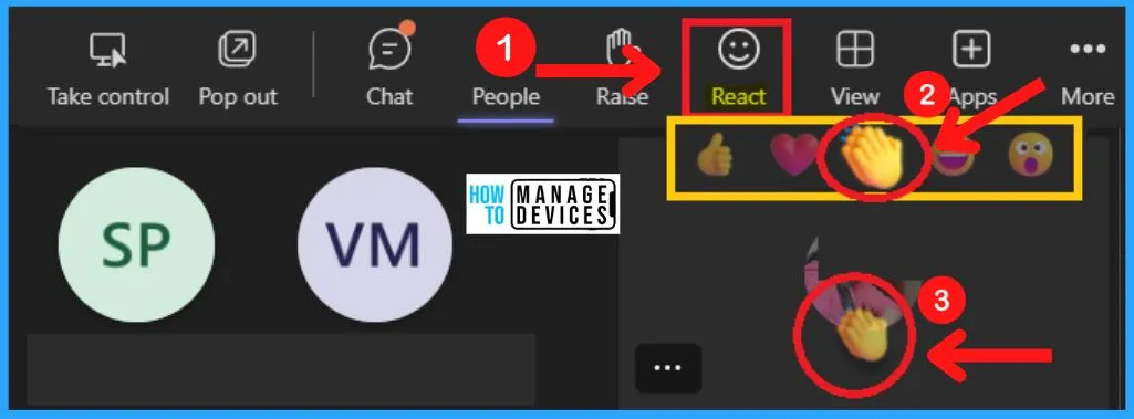 Use Live Reactions in MS Teams Meetings - fig.5