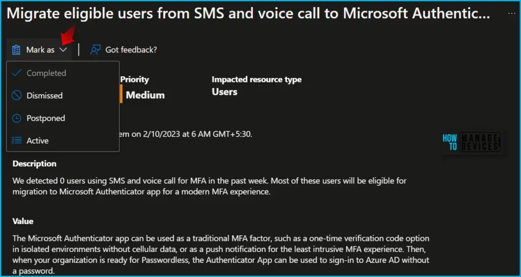 HTMD Newsletter from 13th to 17th March 2023 14 How to Use Azure AD Recommendations 13th to 17th March 2023 - Fig. 11