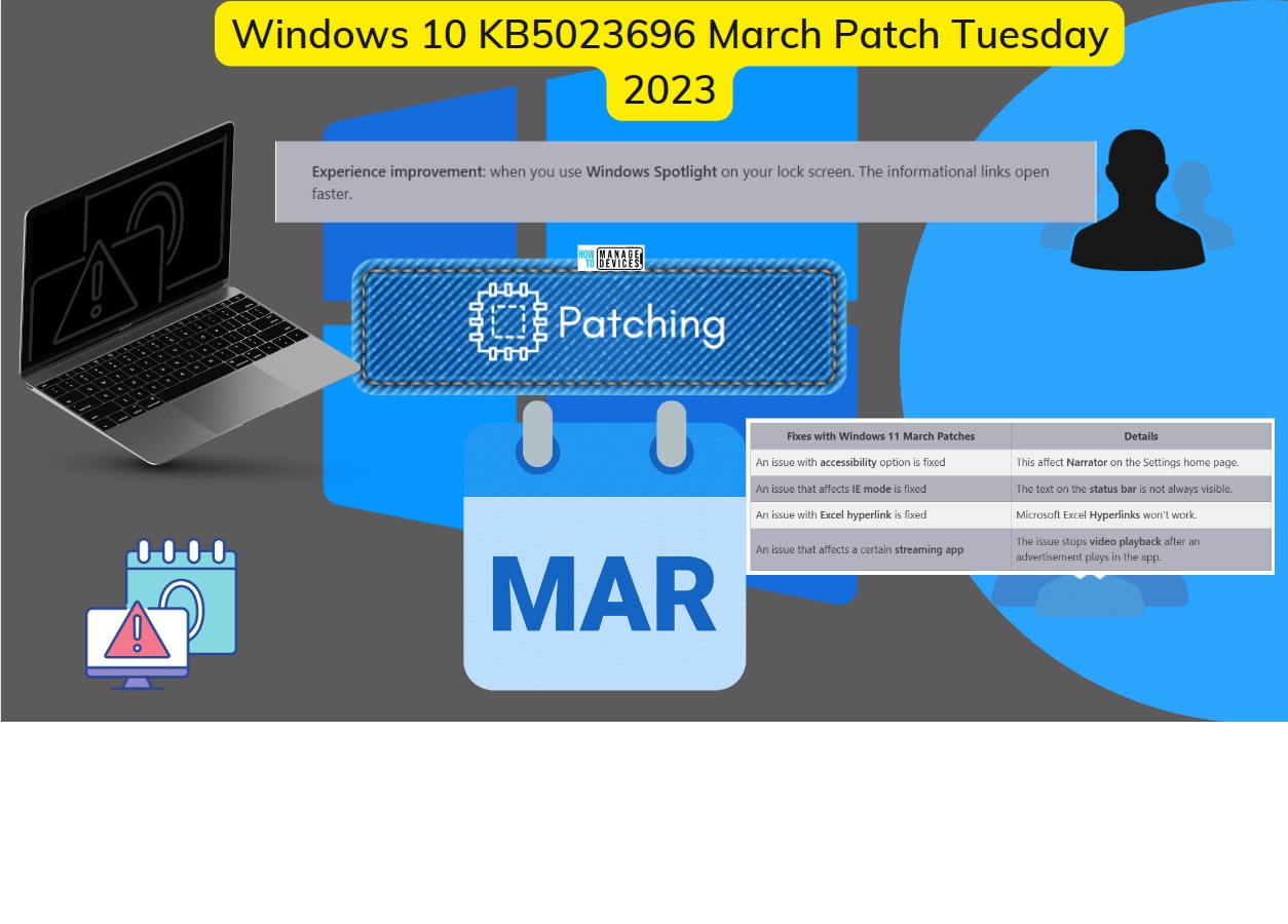 Windows 10 KB5023696 March Patch Tuesday 2023 HTMD Blog