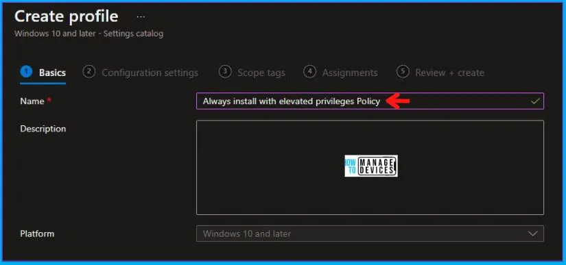 Always install with elevated privileges Policy using Intune Fig.3