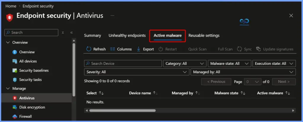 Endpoint Security Antivirus Reports for Tenant-Attached Devices in Intune 7