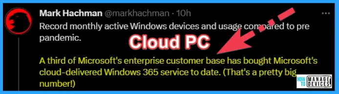 Intune and Windows 365 Cloud PC are Reaching New Heights in Terms of Enterprise Adoption Fig. 1