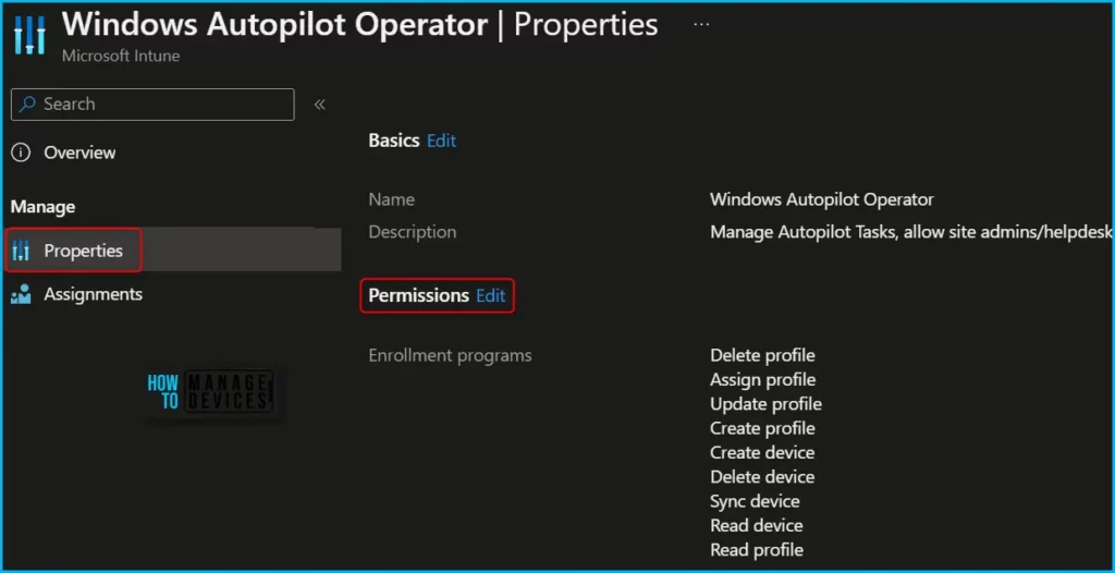 Configure Intune RBAC for Windows Autopilot Role Fig.6