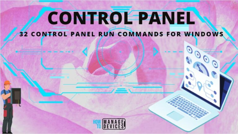 32 Control Panel Run Commands for Windows