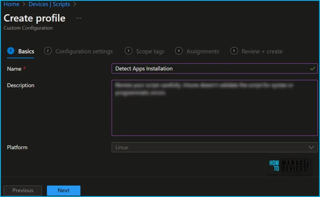 Deploy Linux Bash Script using Intune Fig.2