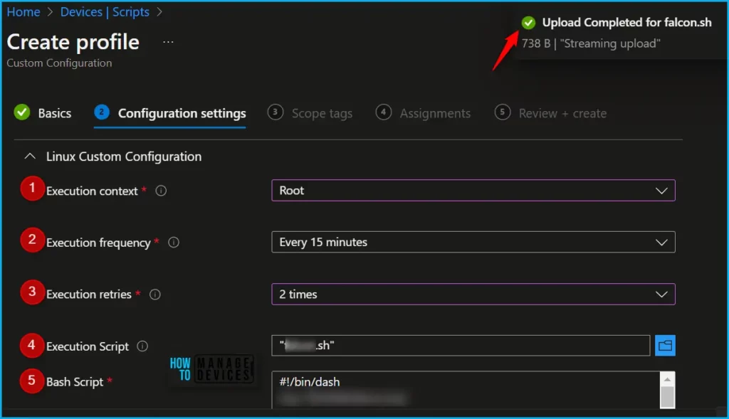 Deploy Linux Bash Script using Intune Fig.3