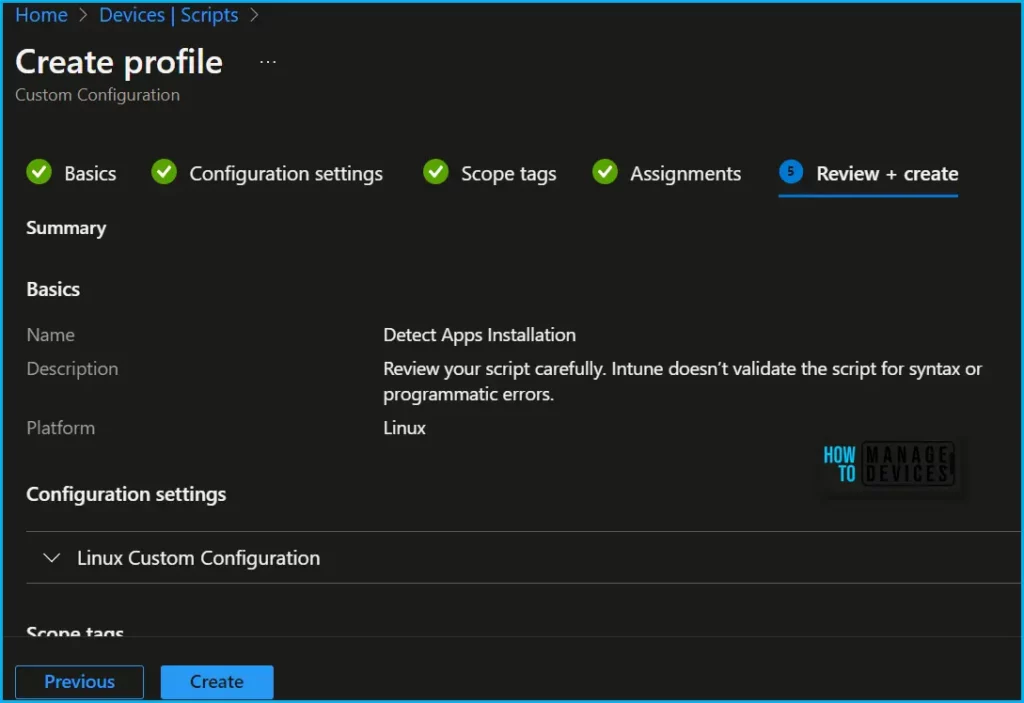 Deploy Linux Bash Script using Intune Fig.5