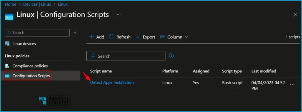 Deploy Linux Bash Script using Intune Fig.5