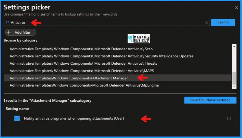 Notify antivirus when opening attachments Policy Using Intune Fig.5