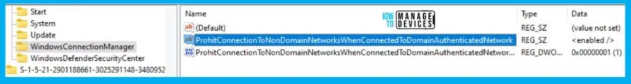 Prohibit connection to non-domain Networks Using Intune Fig.11