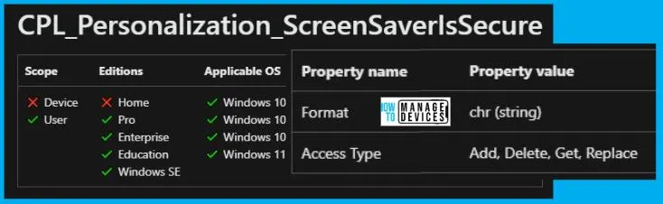 Password Protected Screen Saver Policy Using Intune Fig. 1