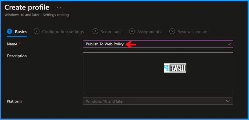 Disable Publish to Web Using Intune Fig.3