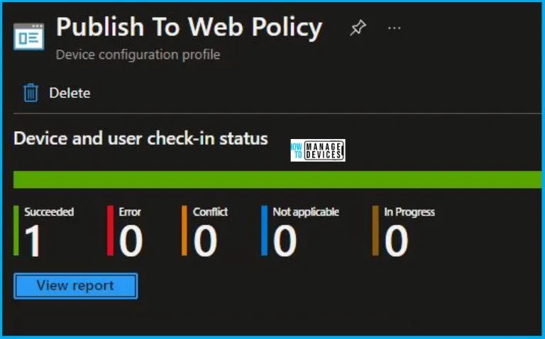 Disable Publish to Web Using Intune Fig.9