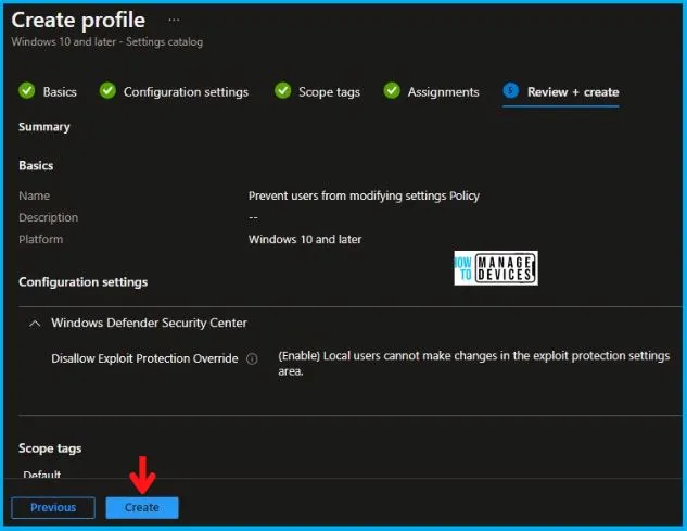 Best Method to Prevent Users from Modifying Settings Policy Using Intune Fig. 8