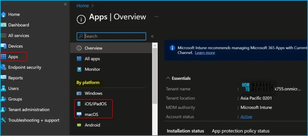 Configure Apple VPP Application Automatic Updates from Intune Fig.1