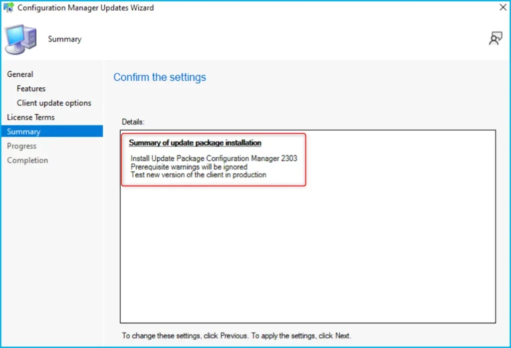 SCCM 2303 Upgrade Step by Step Guide | New Features Fig.12