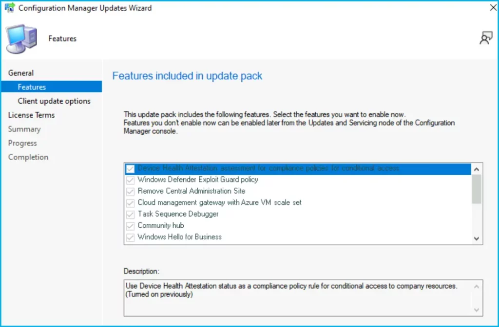 SCCM 2303 Upgrade Step by Step Guide | New Features Fig.9