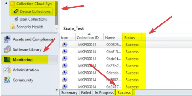 SCCM New Feature Collection Sync Dashboard Status - Creds to Microsoft