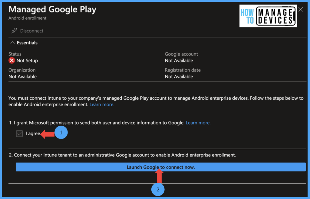 Enroll Android devices to Android for Work In Intune Fig. 2