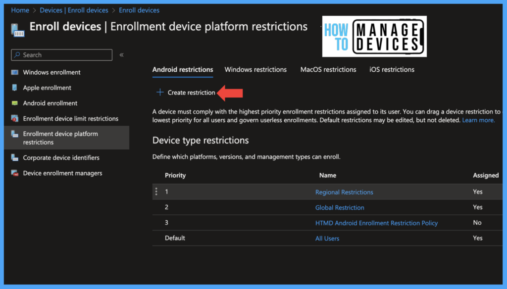 Enroll Android devices to Android for Work In Intune Fig. 9