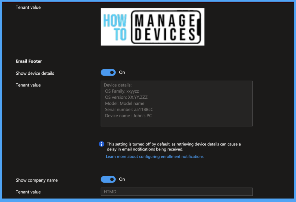 Configure Enrolment Notifications for New Enrolled Devices in Intune Fig: 7