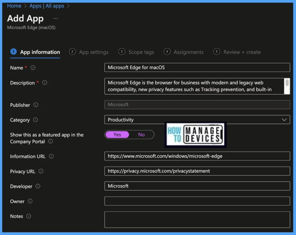 How to Deploy Microsoft Edge in MacOS using Intune Fig. 2