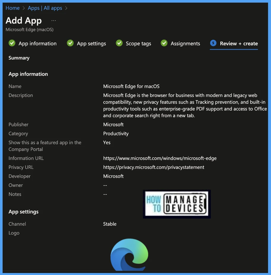 How to Deploy Microsoft Edge in MacOS using Intune Fig. 6