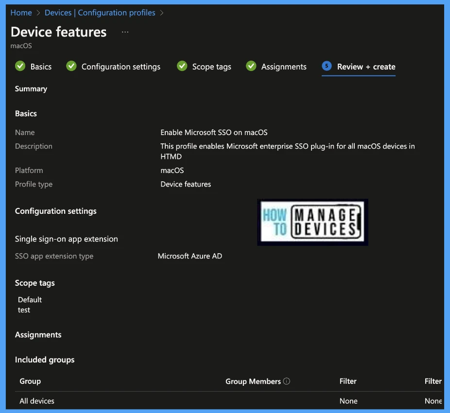 How to setup Microsoft Enterprise SSO plug-in for Apple macOS device using Intune Fig. 6