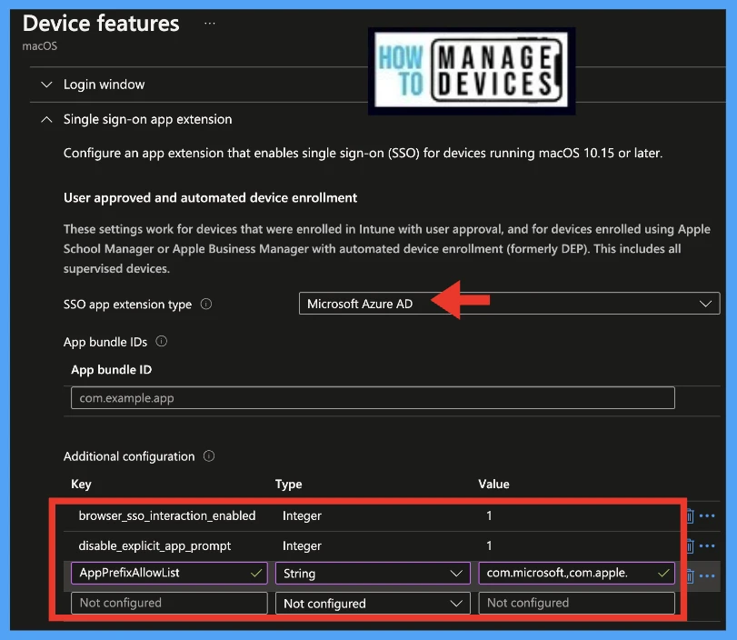 How to setup Microsoft Enterprise SSO plug-in for Apple macOS device using Intune Fig. 3