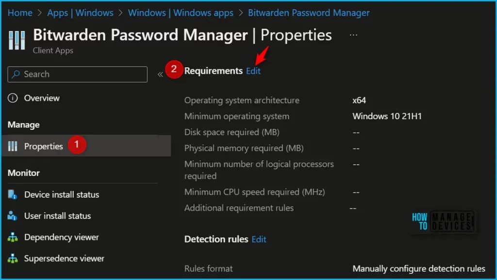 Set Minimum OS Version for Win32 Apps Deployment from Intune Fig.2