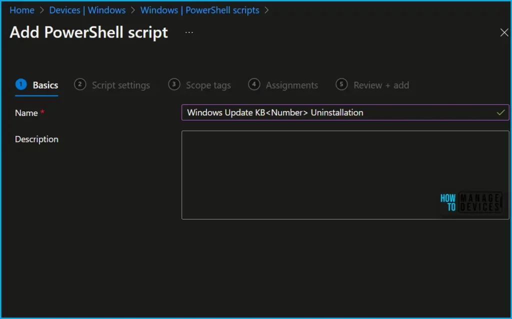 Uninstall Windows Update with Intune PowerShell Scripts Fig.4