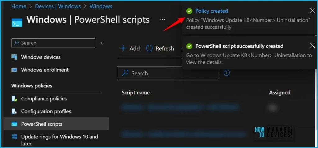 Uninstall Windows Update with Intune PowerShell Scripts Fig.7