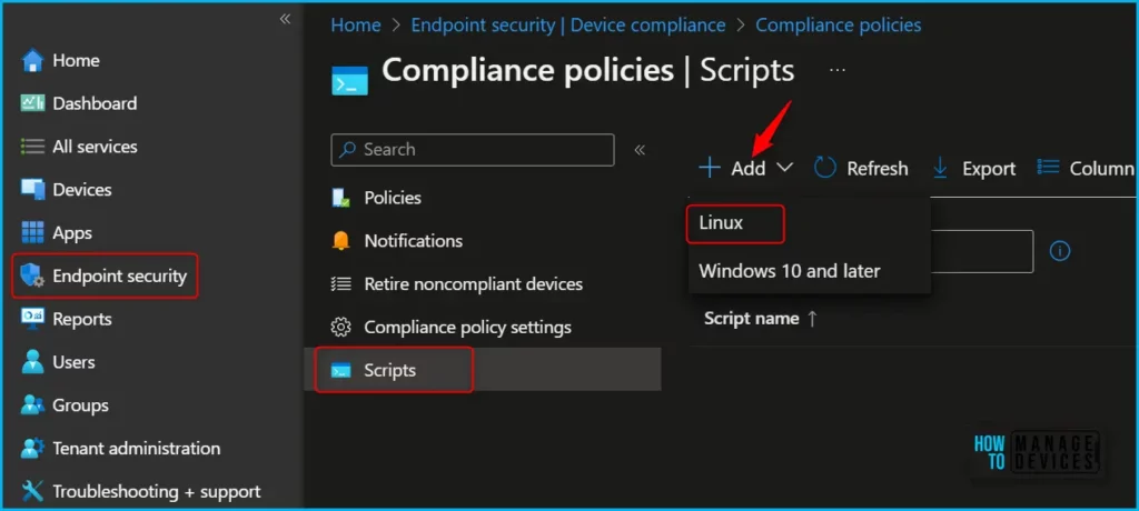 Create Custom Compliance Policies for Linux Devices in Intune Fig.1