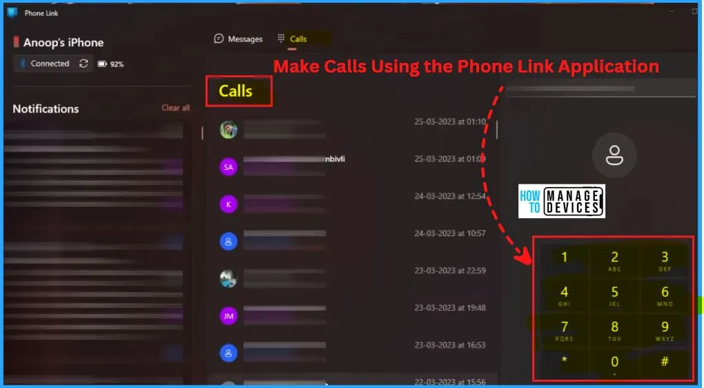 Windows Phone Link for iPhone | Get iPhone Notifications on Windows PC | Make Phone Calls. fig.6